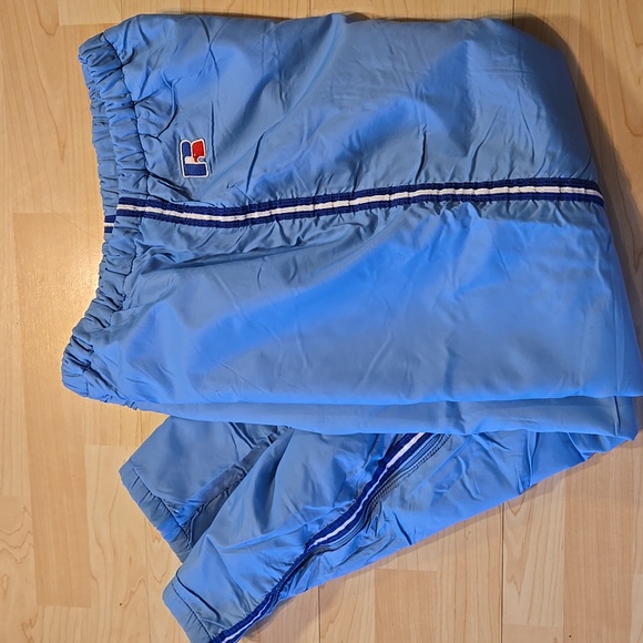 Vintage Russell Athletic Windbreaker Pants Made In Usa Caralina Blue Large - Picture 13 of 15